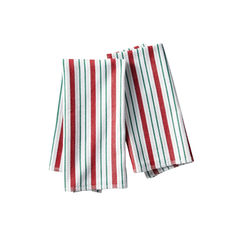 Holiday Stripe Kitchen Towels