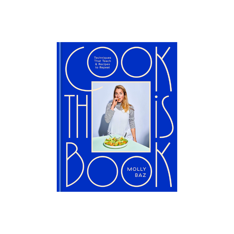 this is an image of a molly baz cookbook