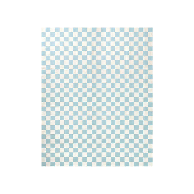 this is an image of a checkered rug