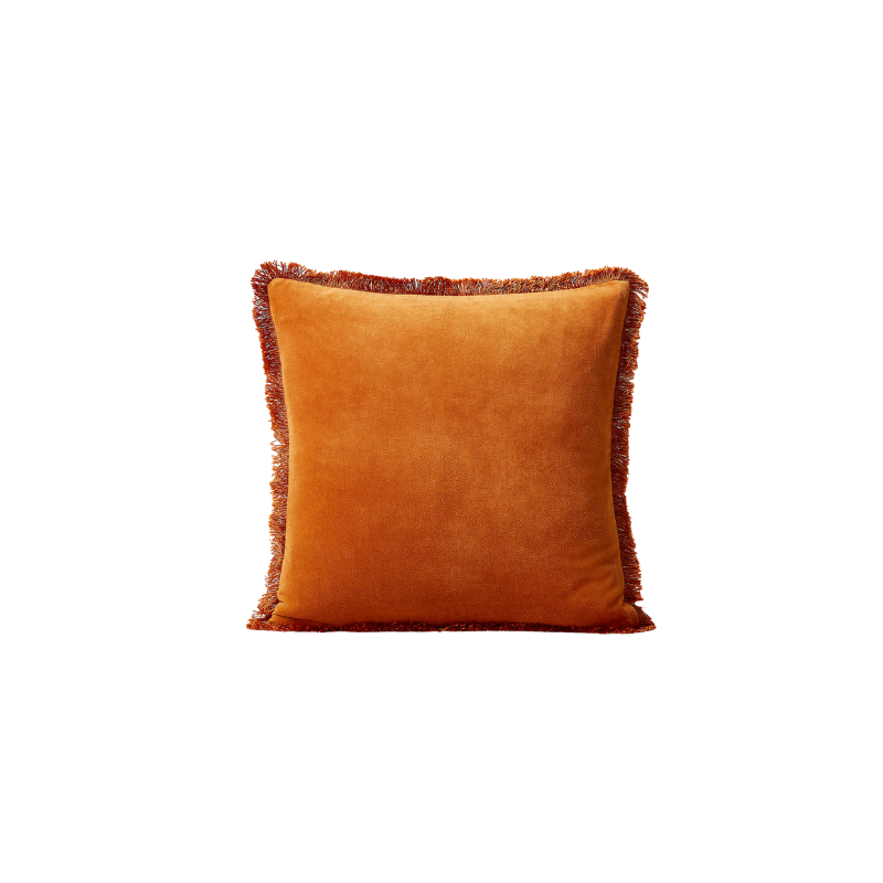 this is an image of an orange pillow